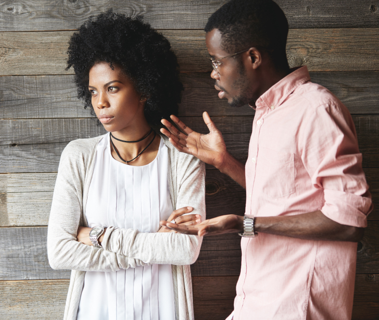 Couple arguing
